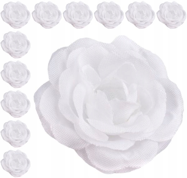 

Róża główka mini 12 szt 4 cm White
