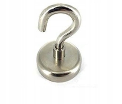 MAGNES neodymowy okrągły 16mm + HACZYK Hak (1874)