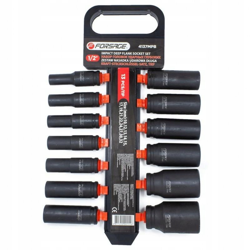 ZESTAW NASADEK UDAROWYCH DŁUGICH 1/2" 10-32mm