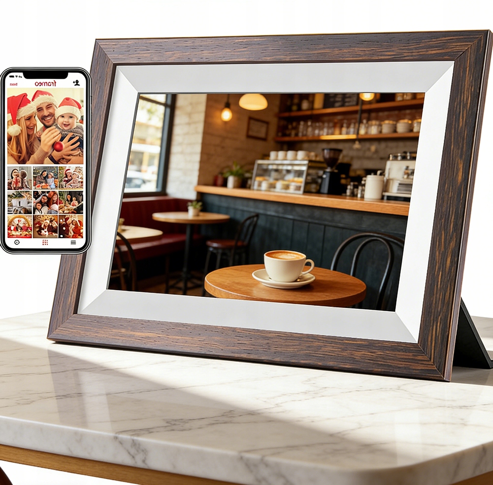 Digitální Rámeček Frameo Na Fotografie Wi-fi 10,1 Vysoká Kvalita Polština Ips