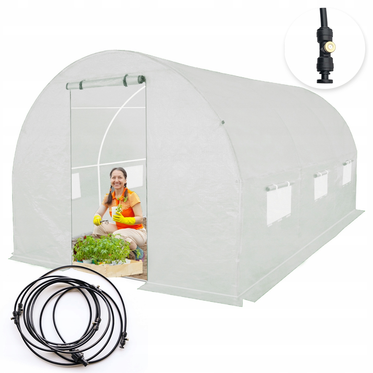 

Zestaw Tunel Foliowy 2x3,5m System Zraszający 6m