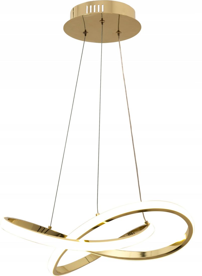 Lampa APP390 sufitowa wisząca Led żyrandol Złoty na pilot