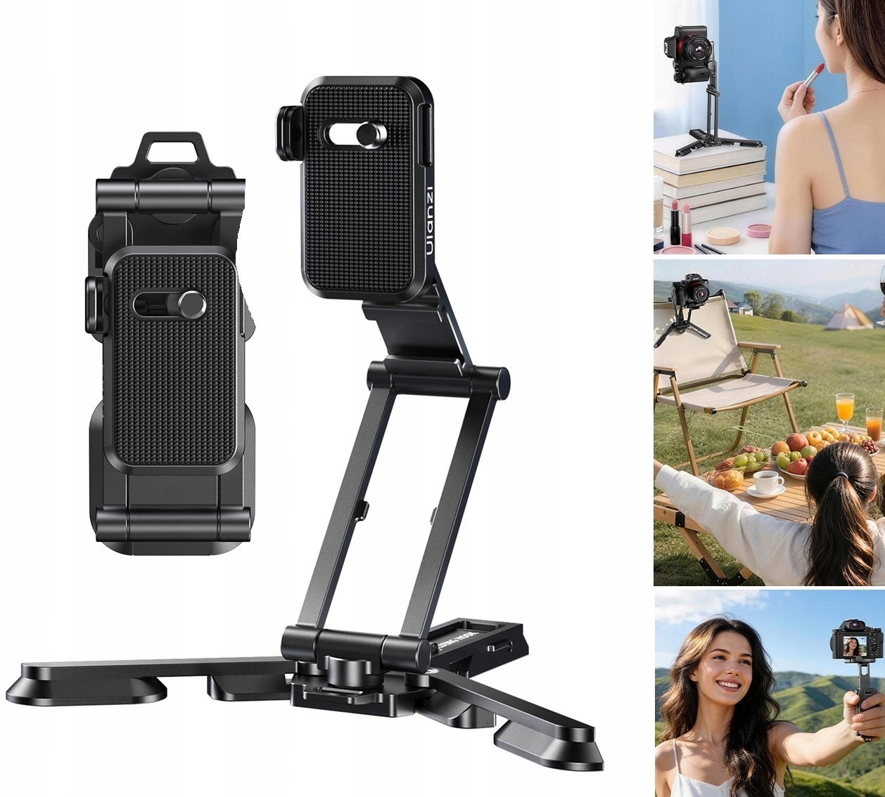 Stativ Grip Držák na fotoaparát 3v1 pro kameru ArcaSwiss Uka 1/4 Vlog Ulanzi CO81