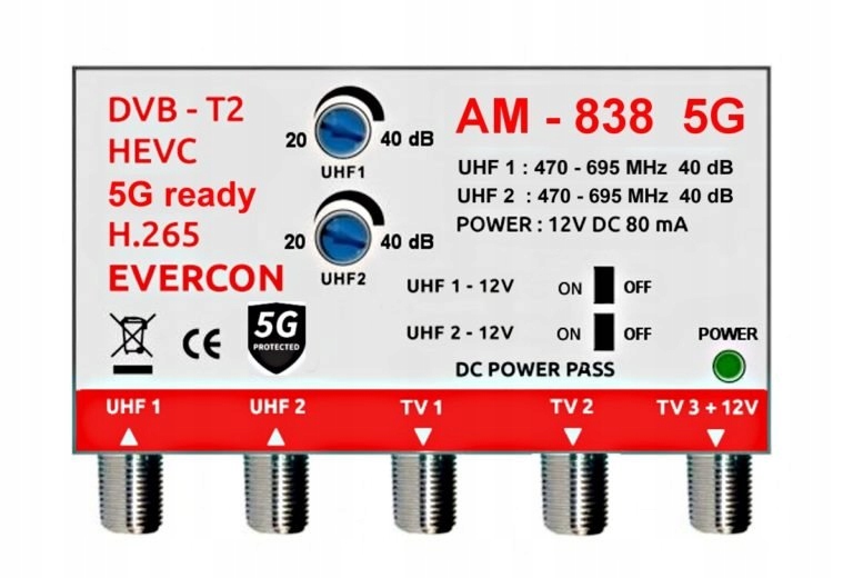 Antena zewnętrzna Evercon AM-838