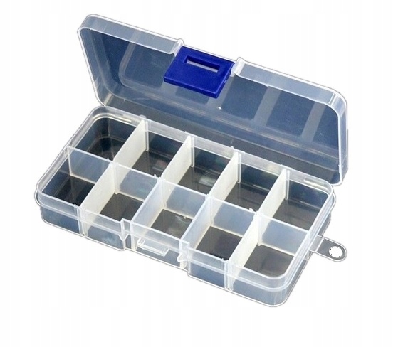 

10 Przegródek Organizer Pudełko Box 12.7x6.5x2.2MM