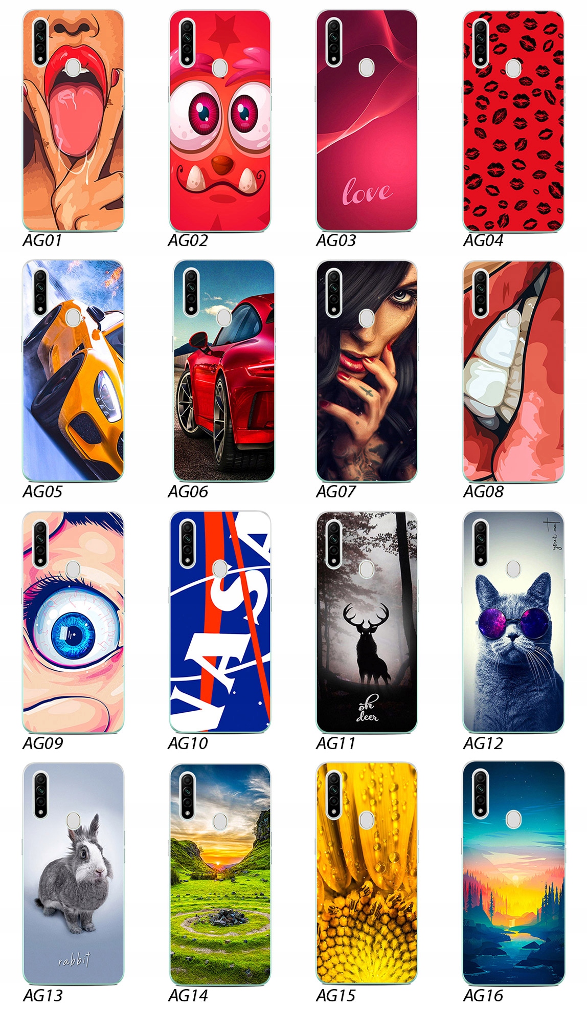 ETUI PLECKI FOTO Case OBUDOWA Pokrowiec WZORY SZKŁO 9H do Oppo A31 2020 Stan opakowania oryginalne