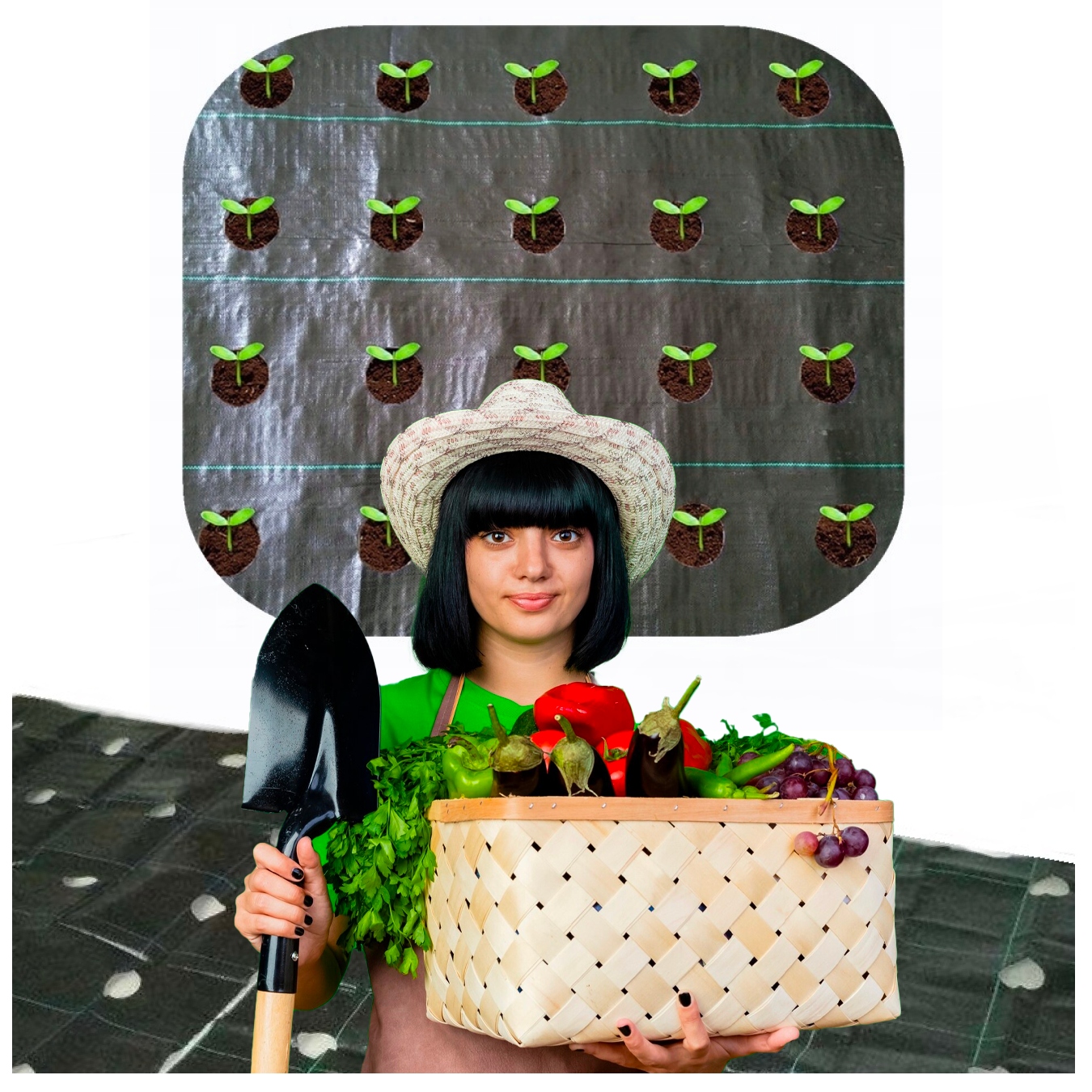 Agrotkanina Otwory pod sadzonki 1,6 x10m Gruba 95g