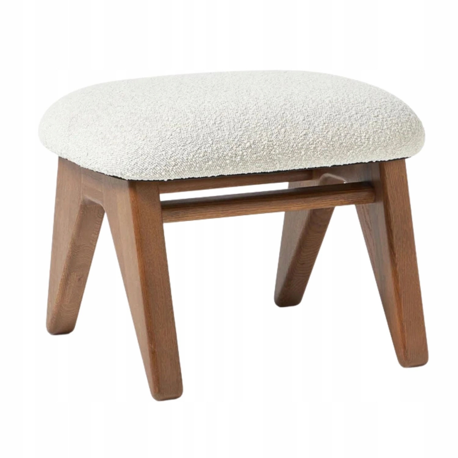 Drevená stolička Bouclé z masívneho dreva, stolička, biela 55 x 45 cm