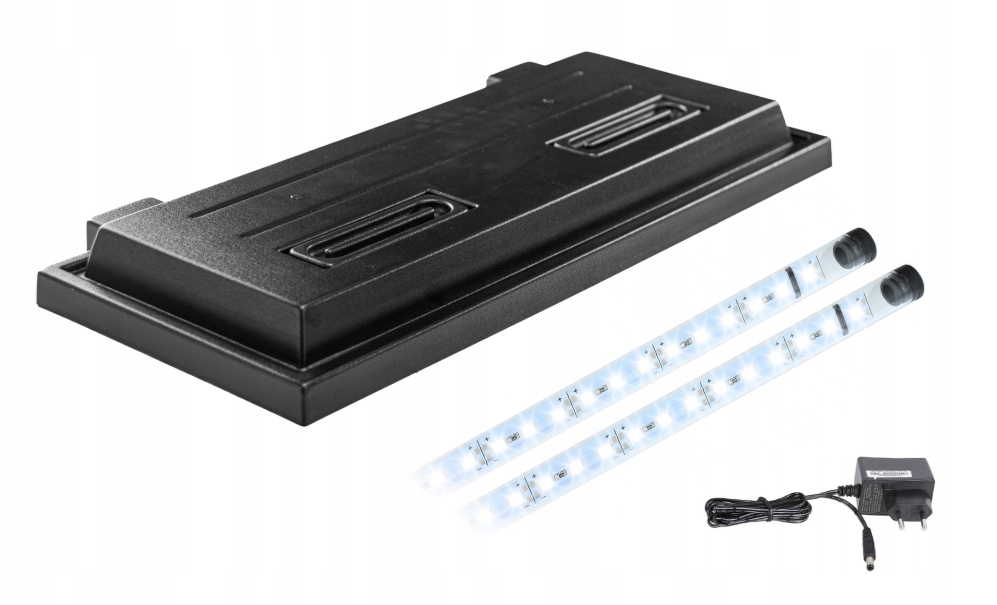 Levně Kryt pro akvárium 80x35 černý Led osvětlení Bílé 5630