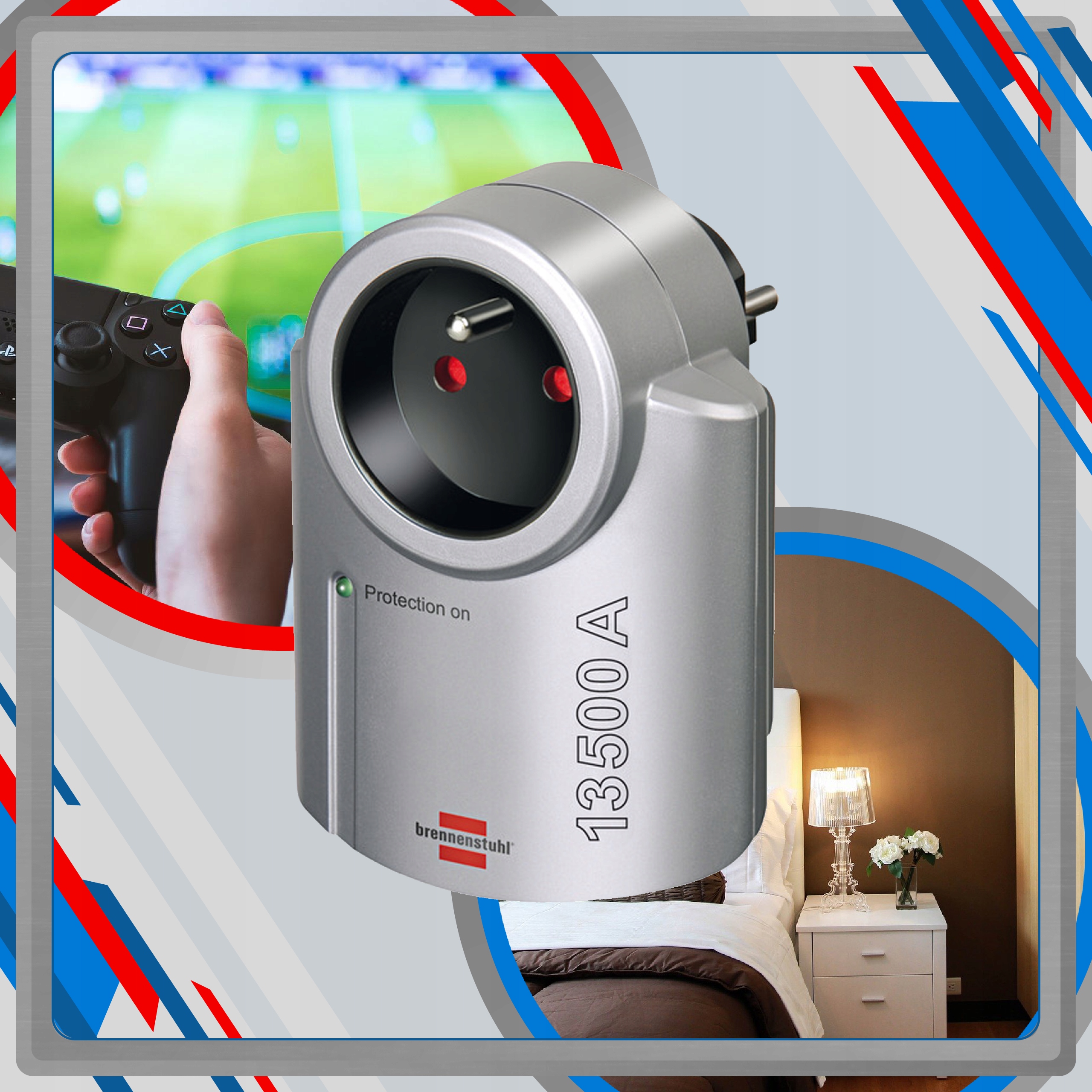 ADAPTER GNIAZDO PRZECIWPRZEPIĘCIOWY BRENNENSTUHL Liczba gniazd 1