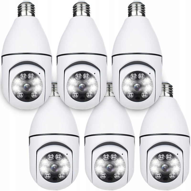 6X Inteligentní Kamera V Žárovce E27 Wifi Monitorování Náhledu V Telefonu