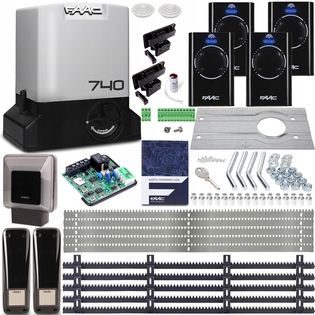 

Zestaw Delta2 Faac 740 4xPilot Lampa Xled 5xListwa