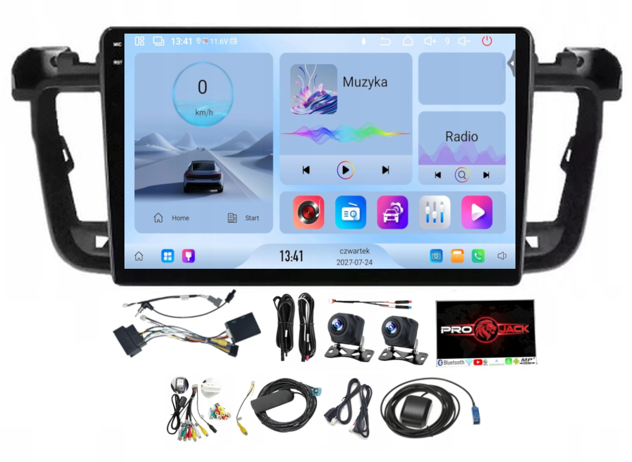 Rádio Navigácia Carplay Gps Android Peugeot 508 Usb Wifi Bt 4GB 64GB Sim