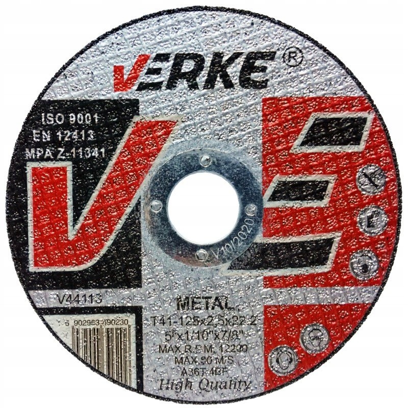 

Tarcza Do Cięcia Metalu 125mm x2,5mm x22,2mm Verke