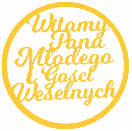

Koło Wianek Witamy gości weselnych ślub wesele