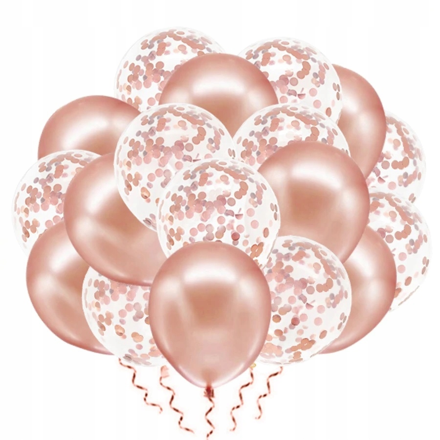 

zestaw Balony Rose Gold i konfetti W20