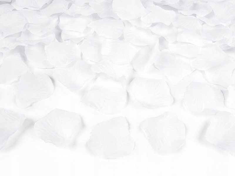 Tuba Konfetti Białe Płatki Róż Wesele 80cm 2szt Marka Party Deco