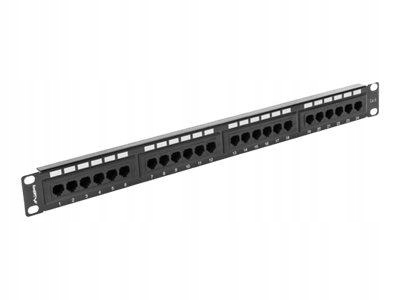 Lanberg PPU6-1024-B Lanberg Patch Panel 24 port 1U, kat. 6, czarny