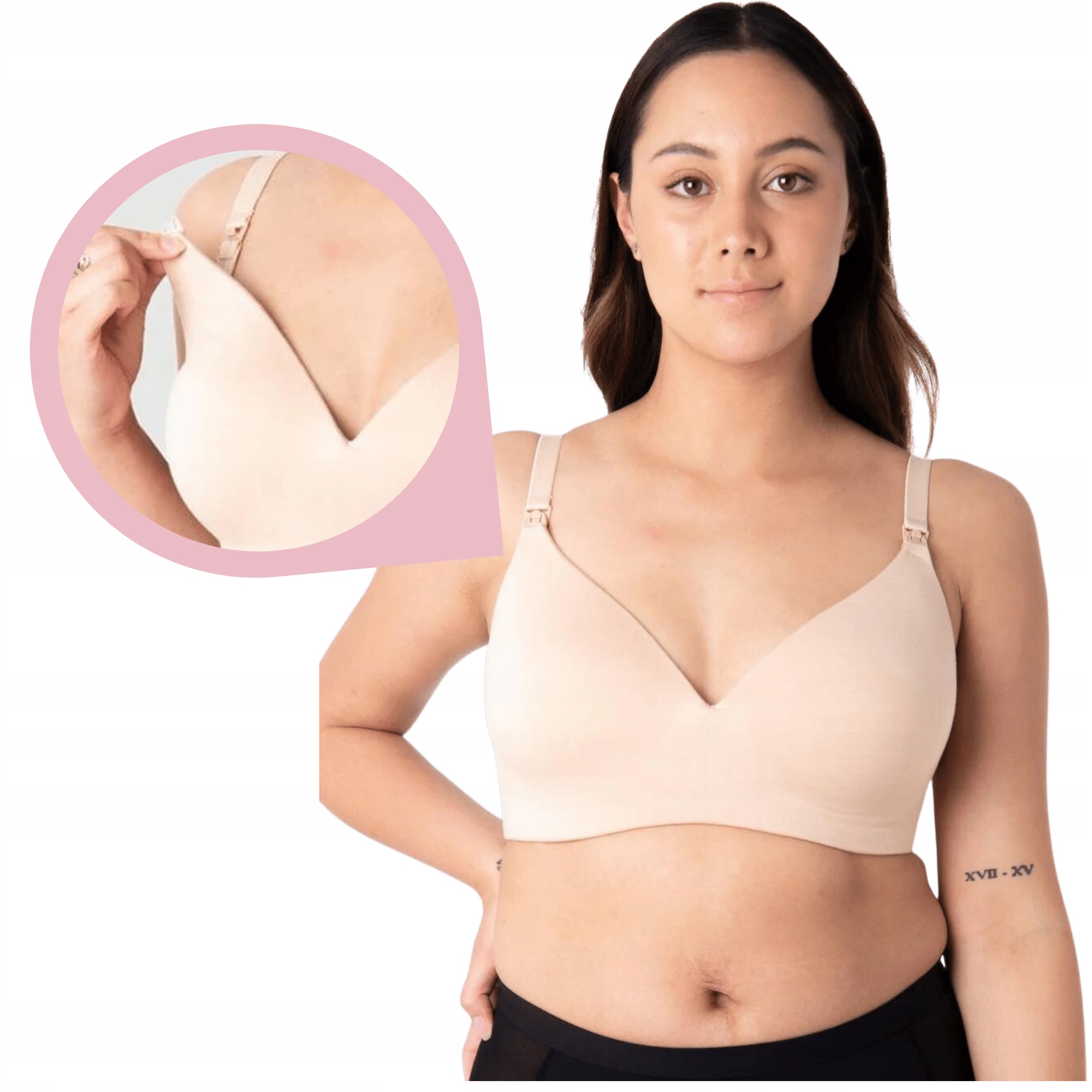 Biustonosz Hotmilk Embrace Leakproof T-shirt Bra do karmienia beż 32E/70F