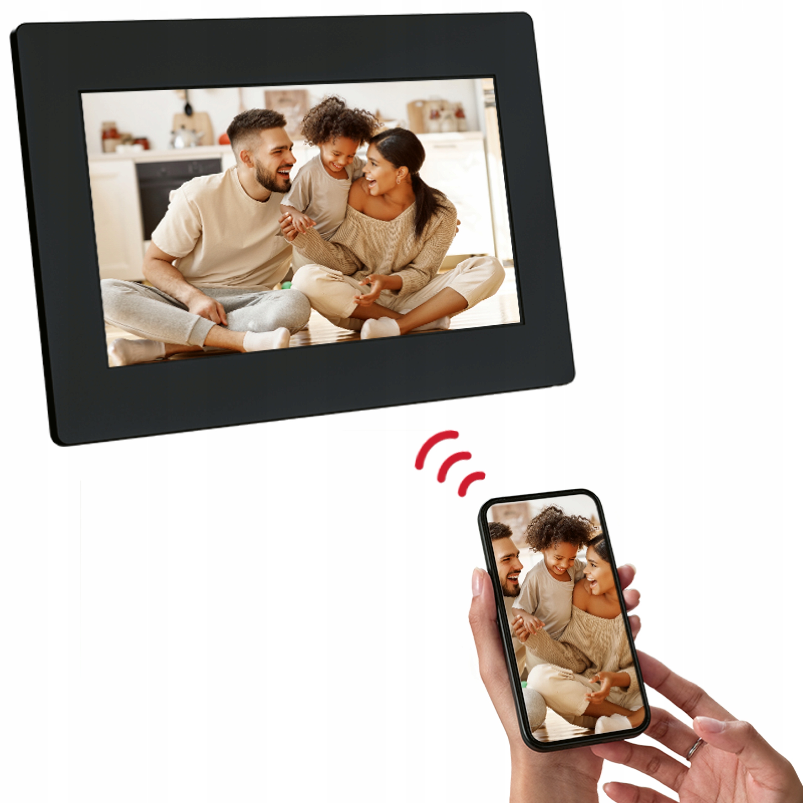 Rámeček Digitální 7'' LCD Hd Agfa WiFi Auto Otáčení Snímač pohybu Paměť 32GB