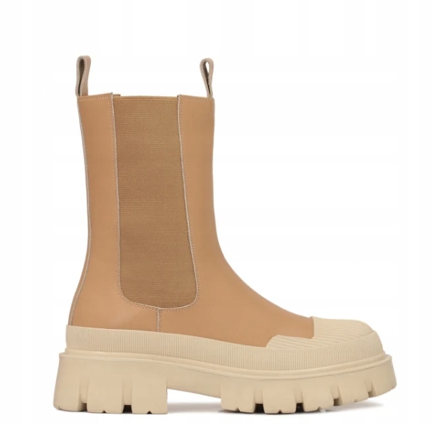 Kazar kotníkové boty Olimp 72890-27-32 Chelsea s gumovou špičkou světle hnědé vel. 39
