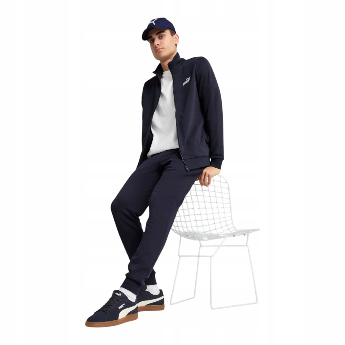 Puma Pánský Teplákovka Kompletní Ess Sweat Suit Tmavě Modrý vel. M