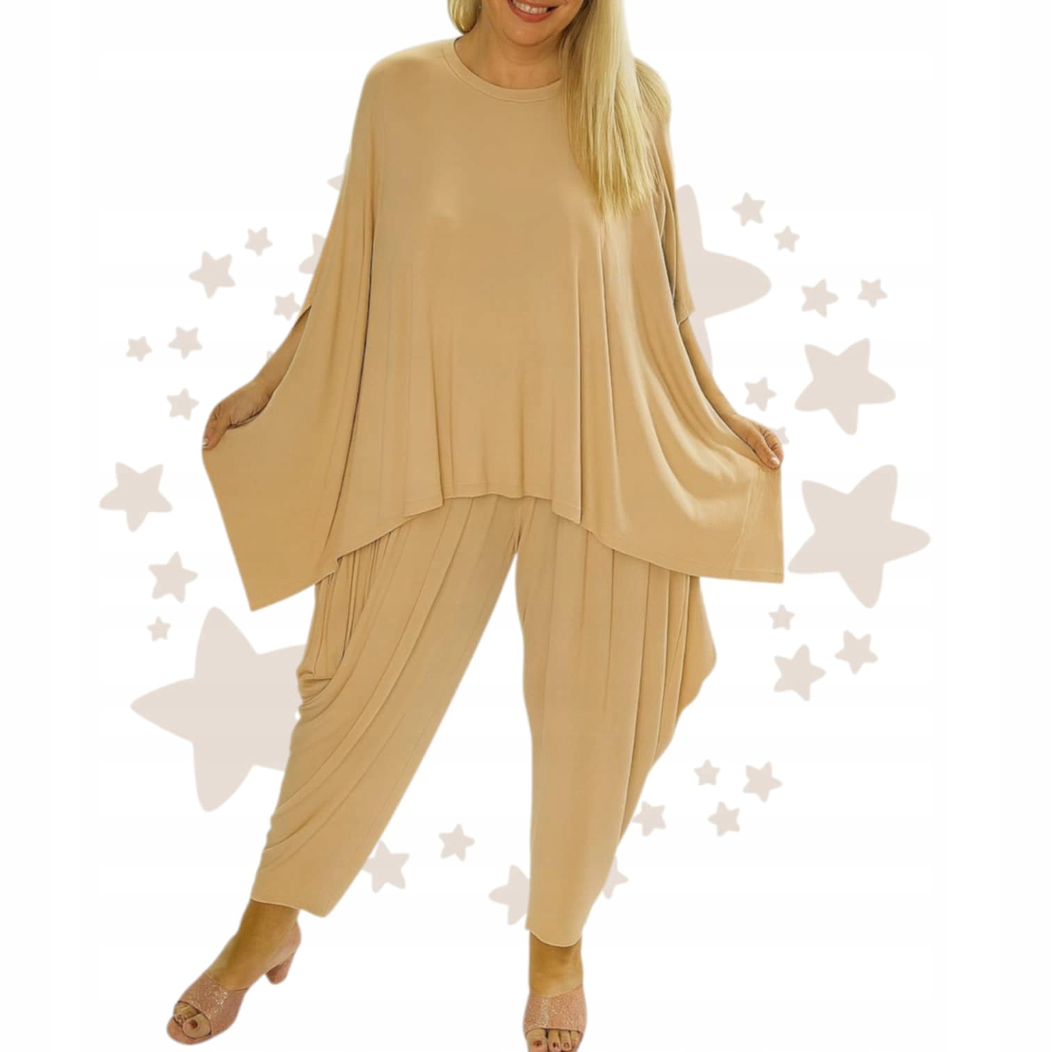 Dámská Viskózová Souprava volné aladinky velká velikost 60 62 10XL 11XL 982