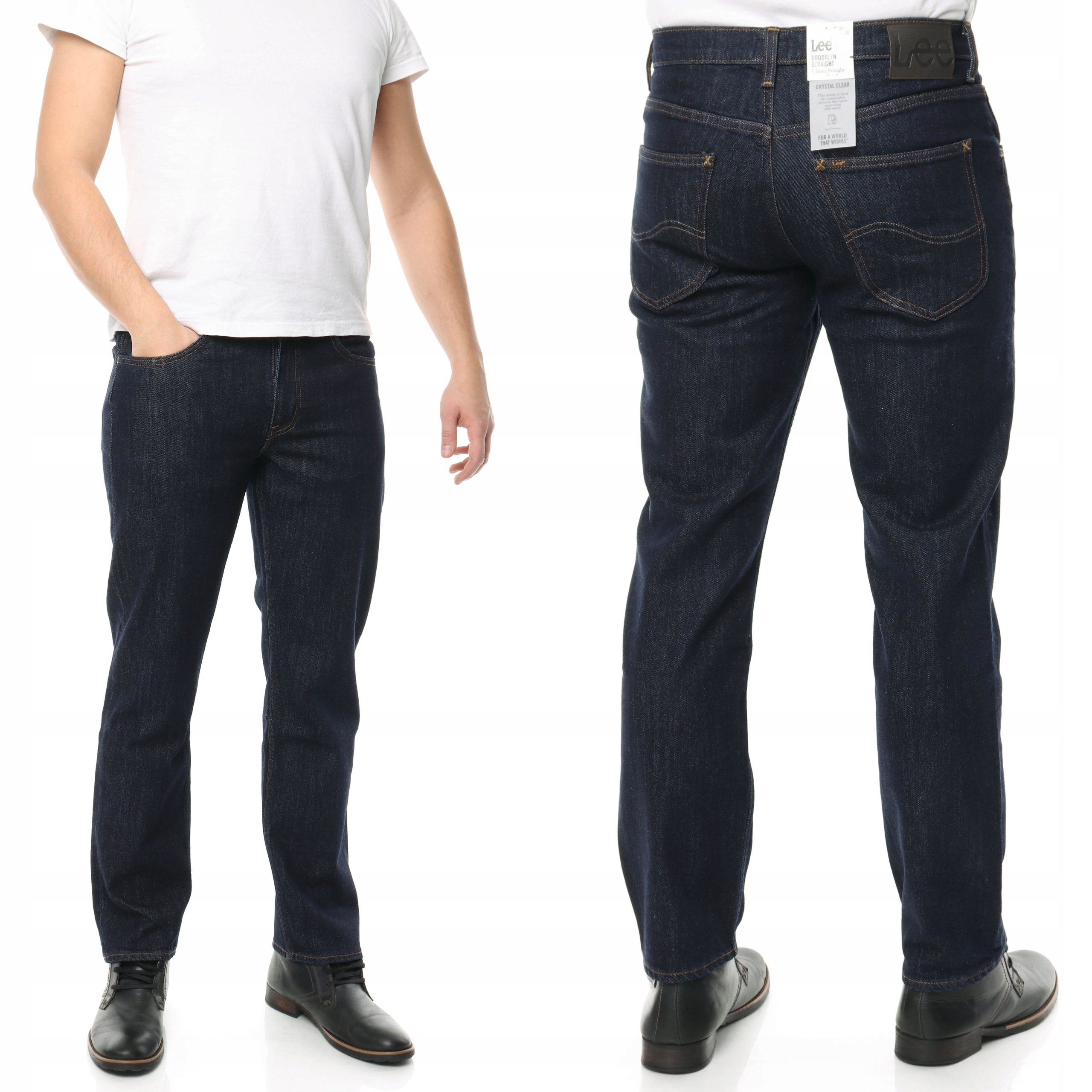 

Lee Brooklyn Straight spodnie jeans proste W40 L30