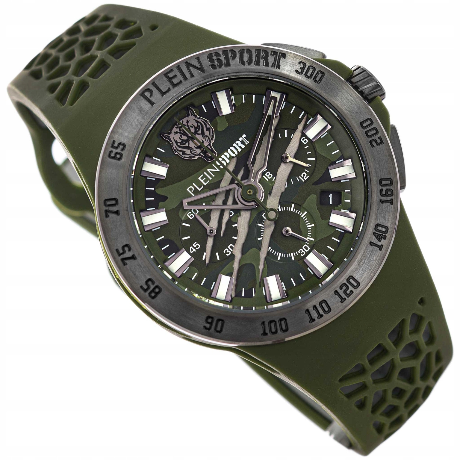 Pánské Hodinky Plein Sport PSABA0323 Thunderstorm Chrono Zelené Na Řemínku