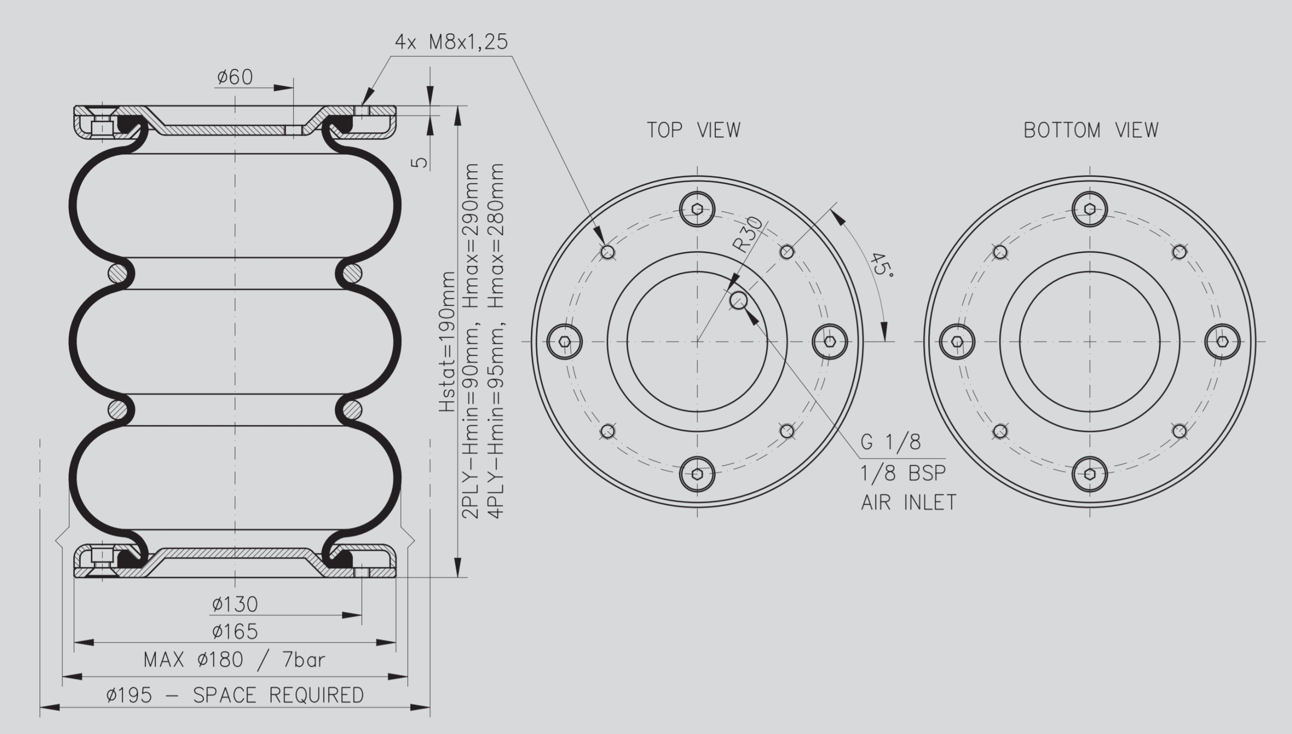 Poduszka pneumatyczna - miech oryginał Rubena 170/3 + zawór - 1 sztuka EAN (GTIN) 0604565419828