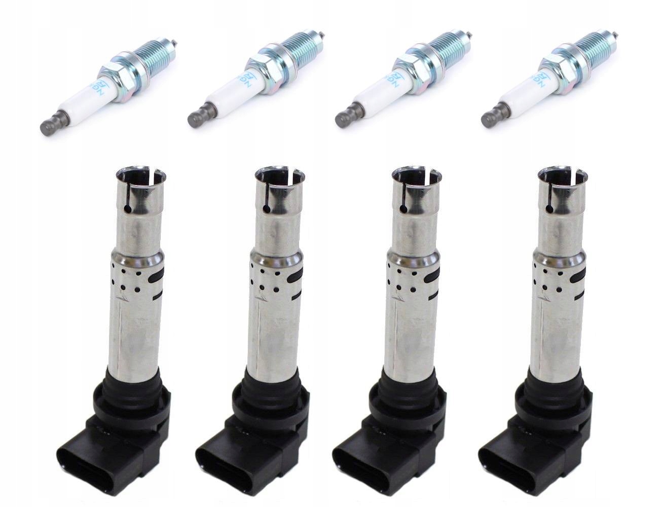 4X CEWKA ZAPŁONOWA + ŚWIECE VW GOLF V 1.4 16V