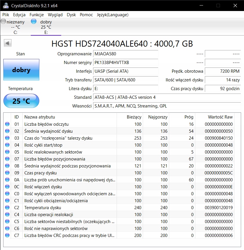 Dysk zewnętrzny G-Drive 4TB (USB-3) Format dysku 3,5