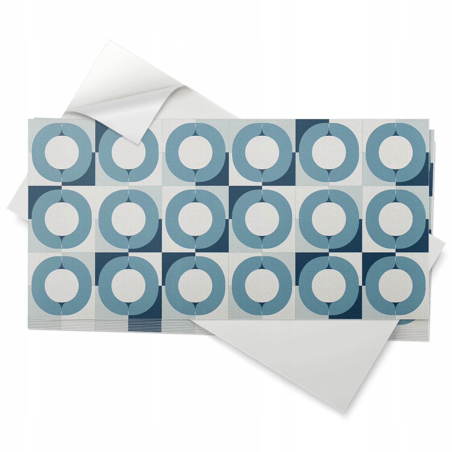 Vinylové dlaždice S Potiskem 10 ks 40x20 cm Geometrie kruhů v uspořádání