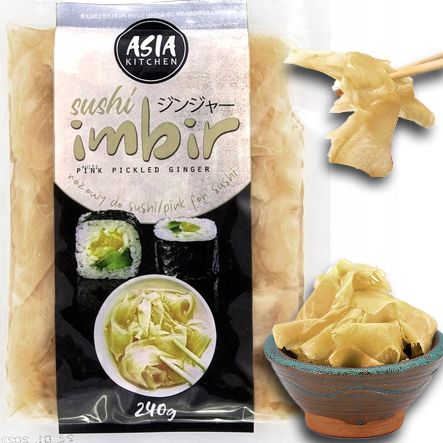 

Imbir Marynowany do Sushi Biały 240g