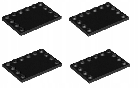 

Lego Płytka płaska 4x6 czarny 4100378 6180 4 szt