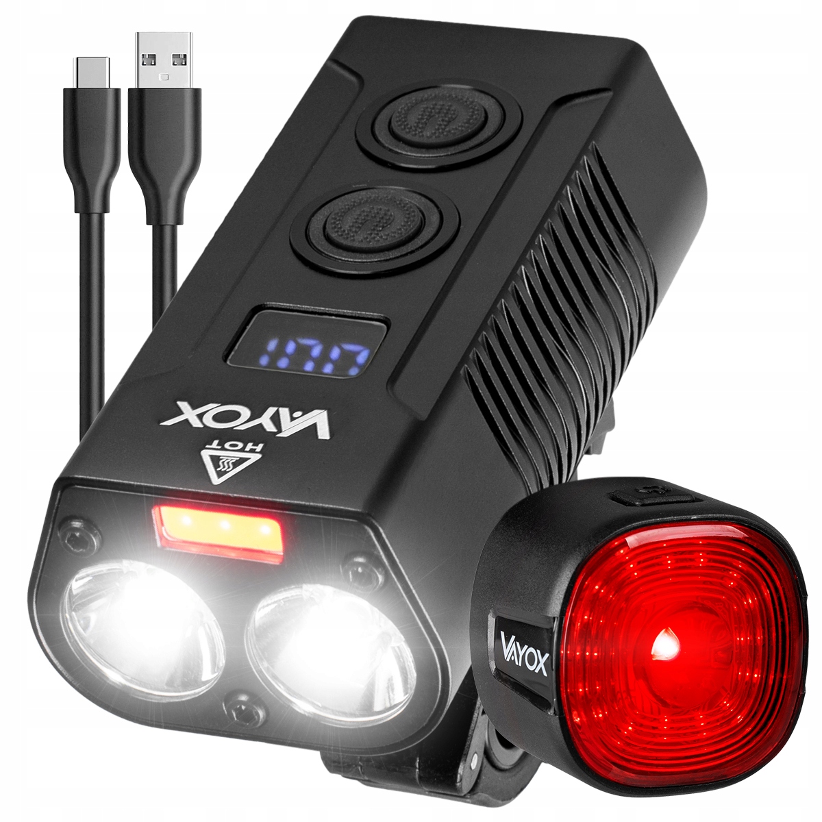 Sada Předního A Zadního Osvětlovacího Led Světla Powerbanka Pro Vayox