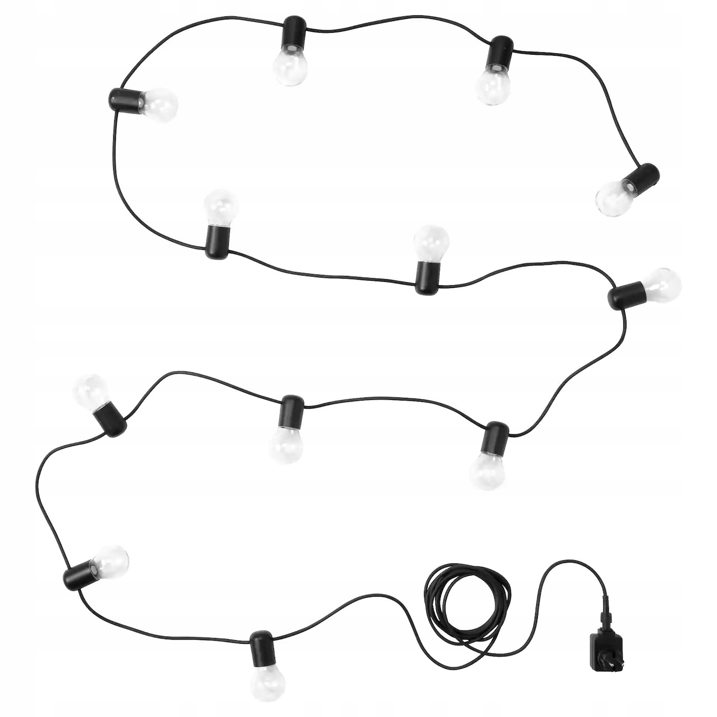 Světelná girlanda Ikea Svartra 12 Led Zahradní terasová černá