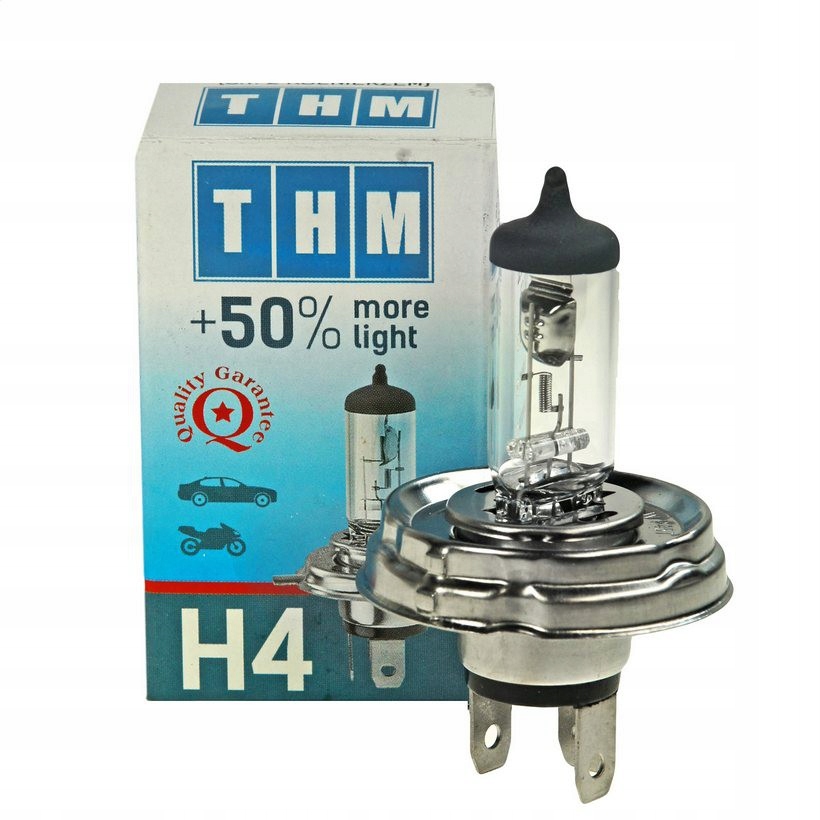 Żarówka H4 12V 60/55W P45T Z Kołnierzem +50%