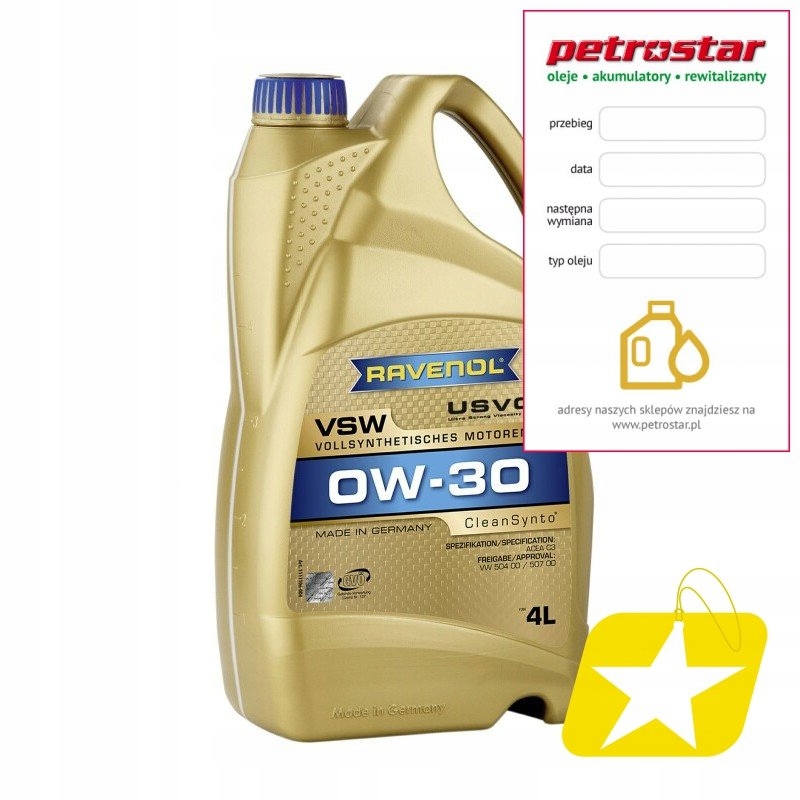 Ravenol Vsw Sae 0W30 Usvo C3 504/507 4L