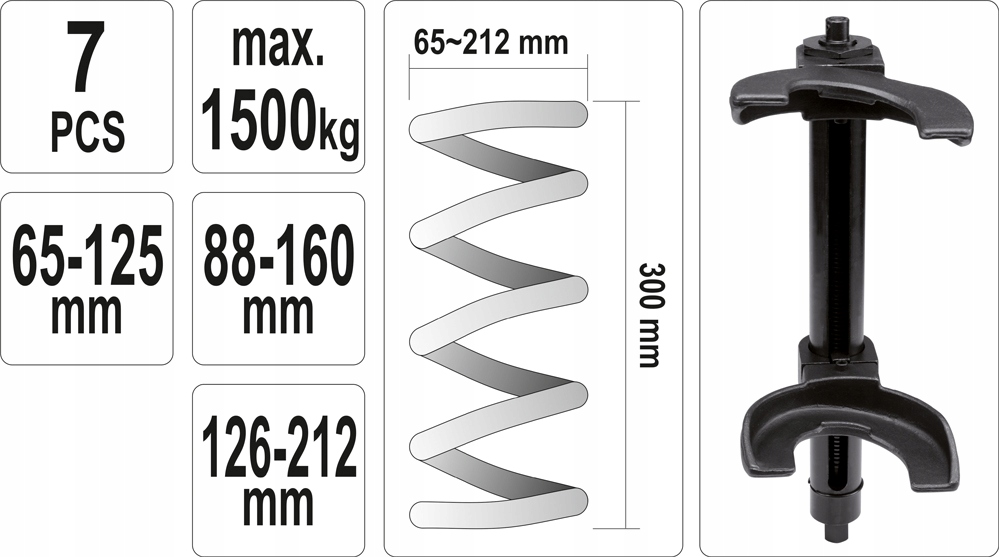 ŚCIĄGACZ SPRĘŻYN MCPHERSON Z WYM. UCHW Kod producenta YT-2536