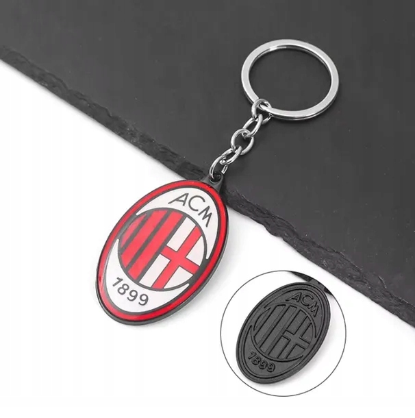 Brelok do kluczy Ac Milan Serie A San Siro Rossoneri Metalowy Dwustronny