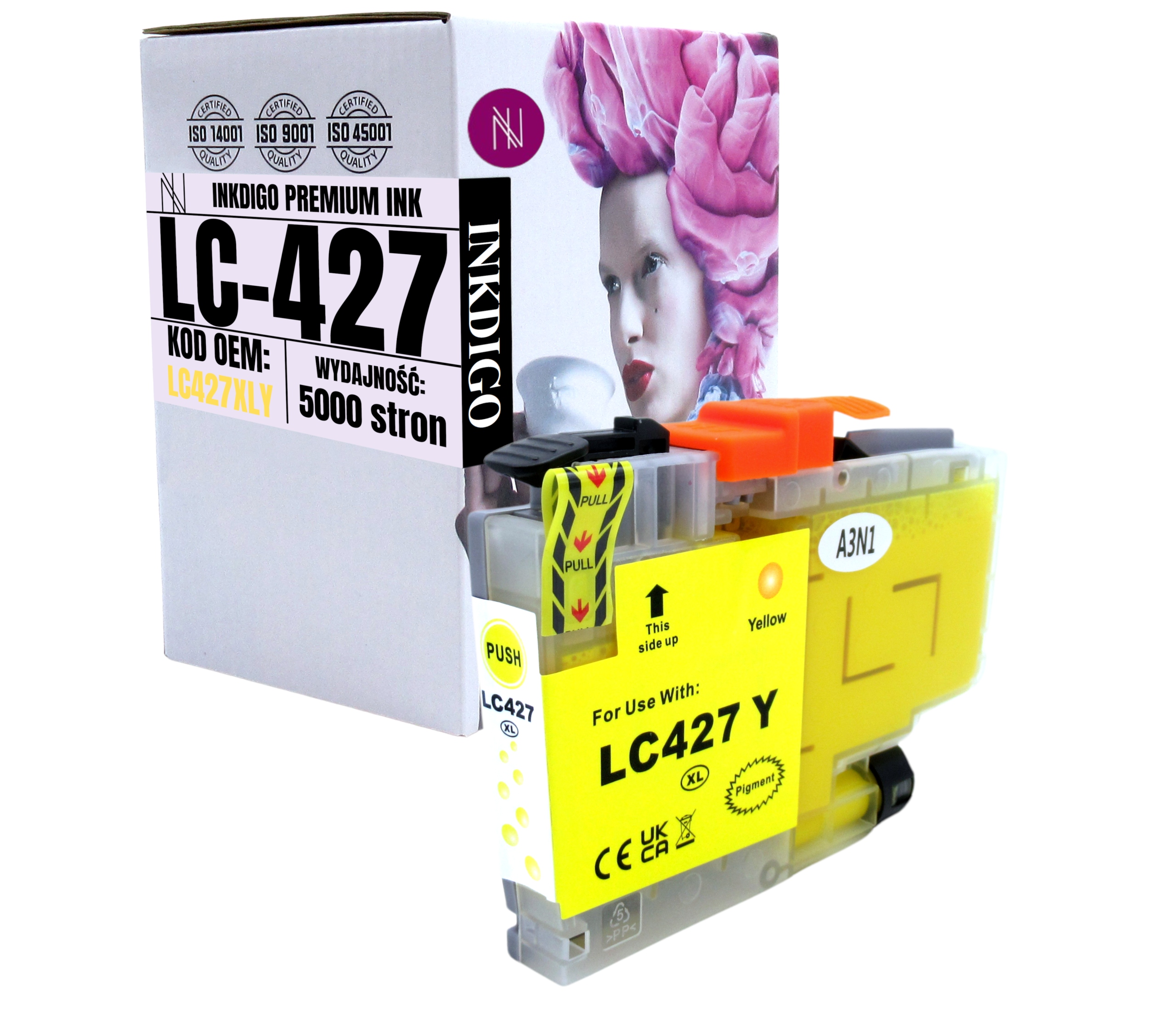 Žlutý LC-427XL Náhradní Inkoust Pro Tiskárnu Brother HL-J6010dw J6959DW