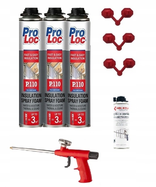 Х3 ProLoc P110 Termoizolační pěna Pur stříkací pěna sada 8 dílů