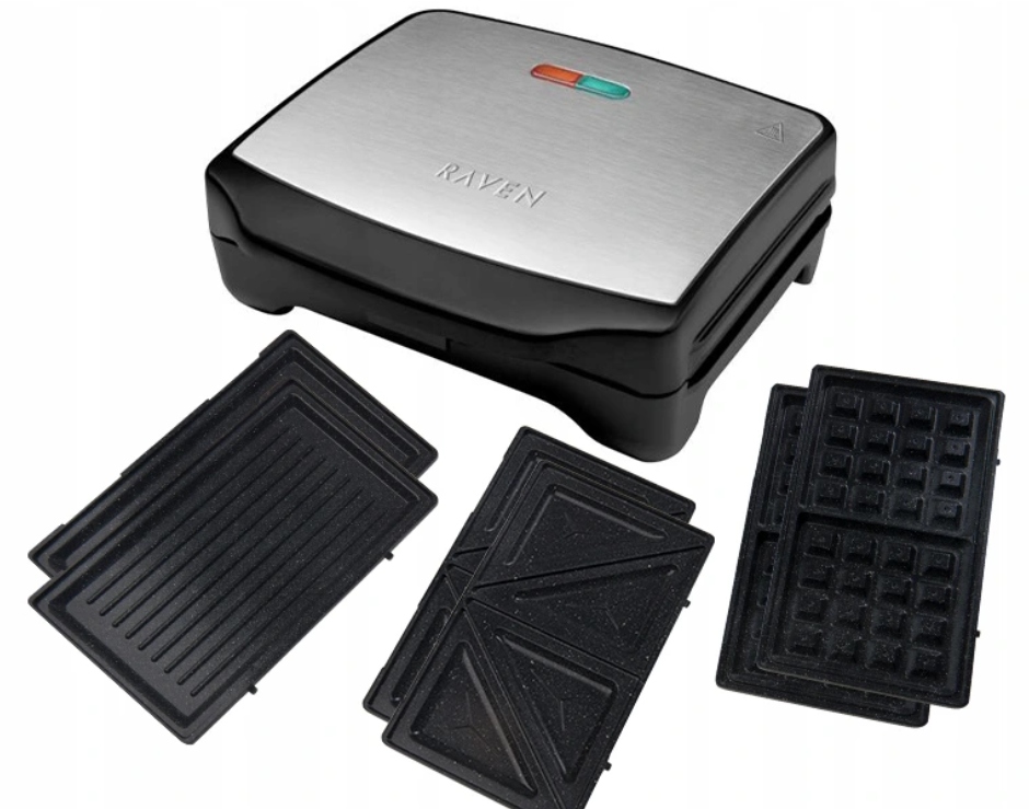 

Sandwicz Raven 3w1 ES005N 4 Trójkąty Grill 900 W