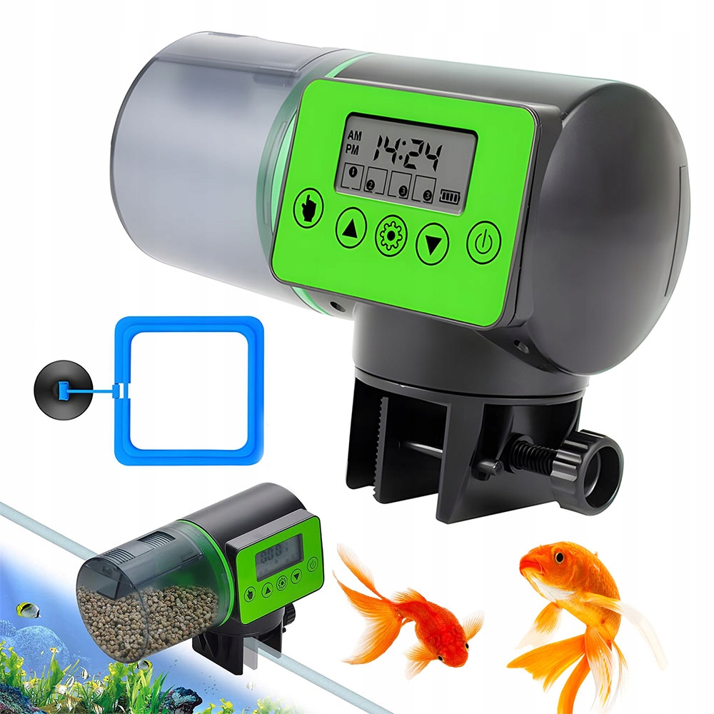 Levně Automatické Krmítko Pro Ryby Do Akvária 200 ML Snadné Plnění