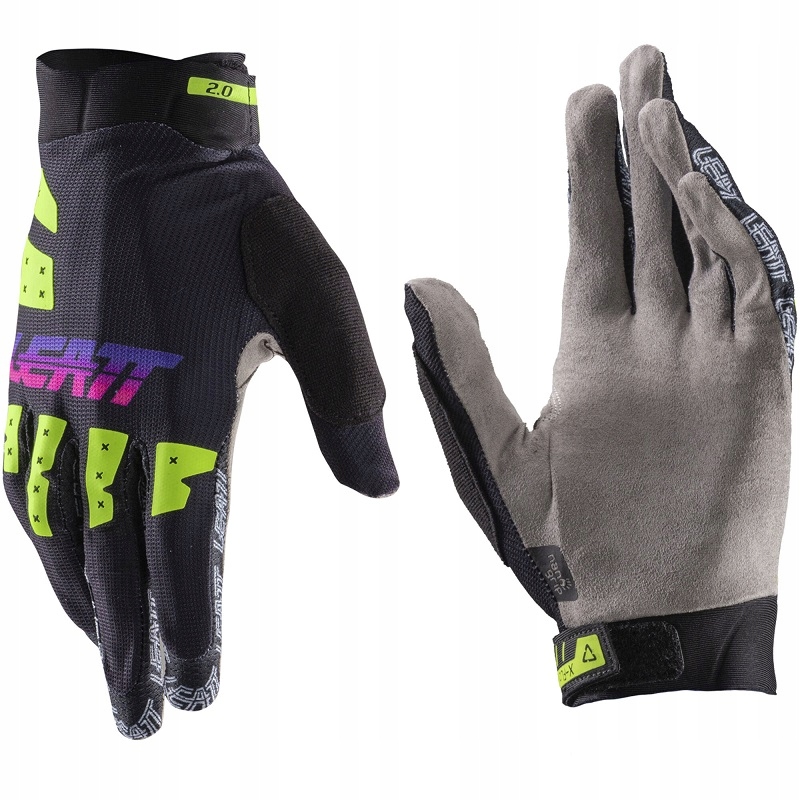 Cyklistické rukavice Leatt 2.0 X-Flow Enduro Mtb Dlouhé Prsty Neon Black M
