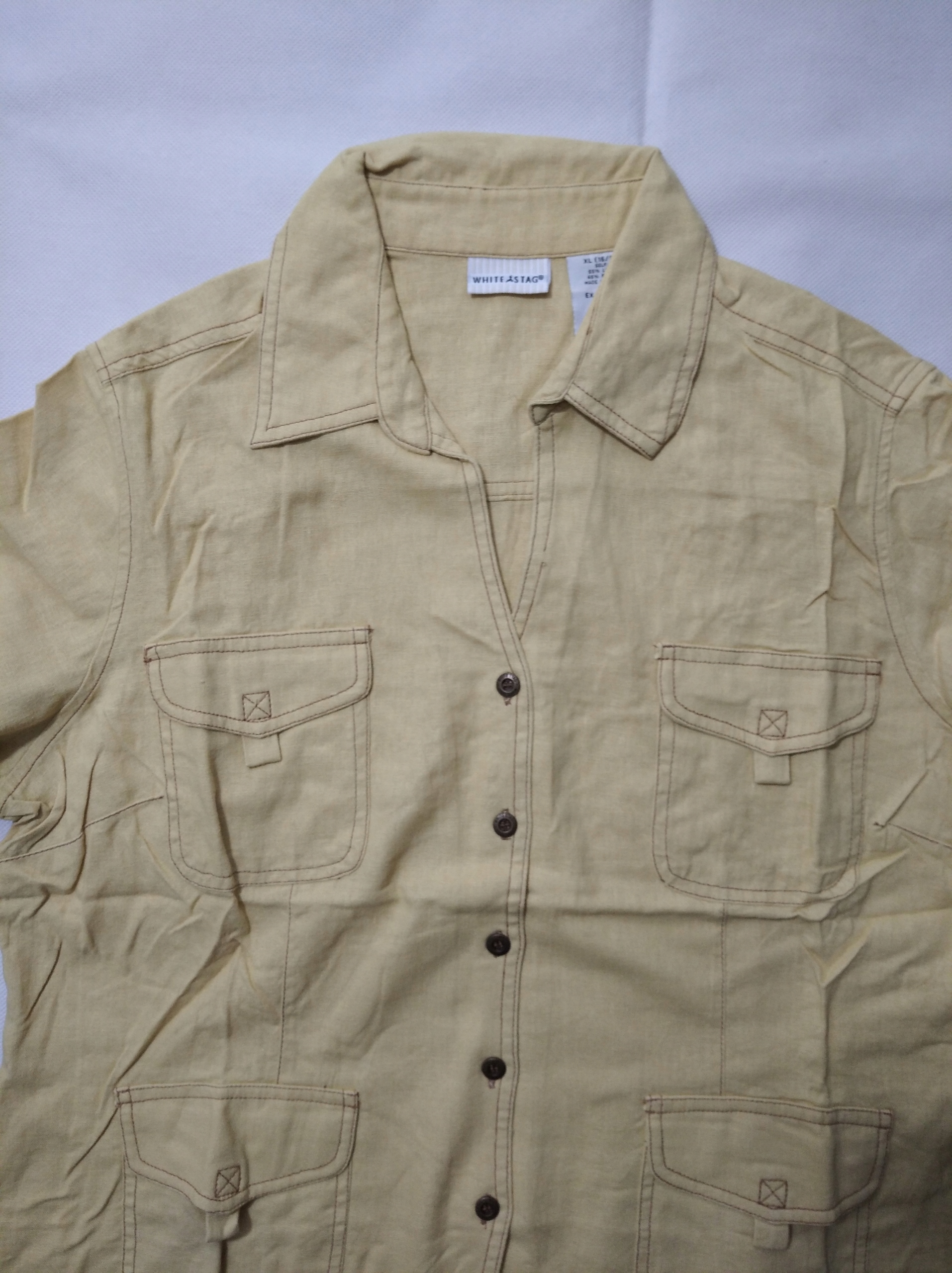 Kurtka koszulowa lniana white stag 44 dziurka Model W5511478