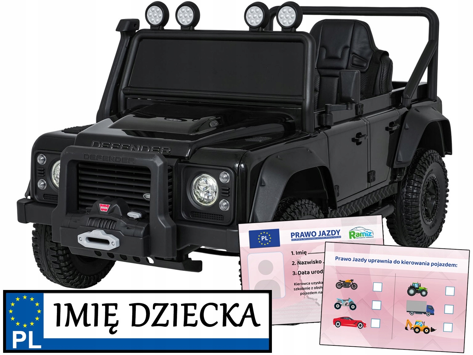 samochodzik na akumulator Land Rover Defender 110 Svx Concept dla dziecka