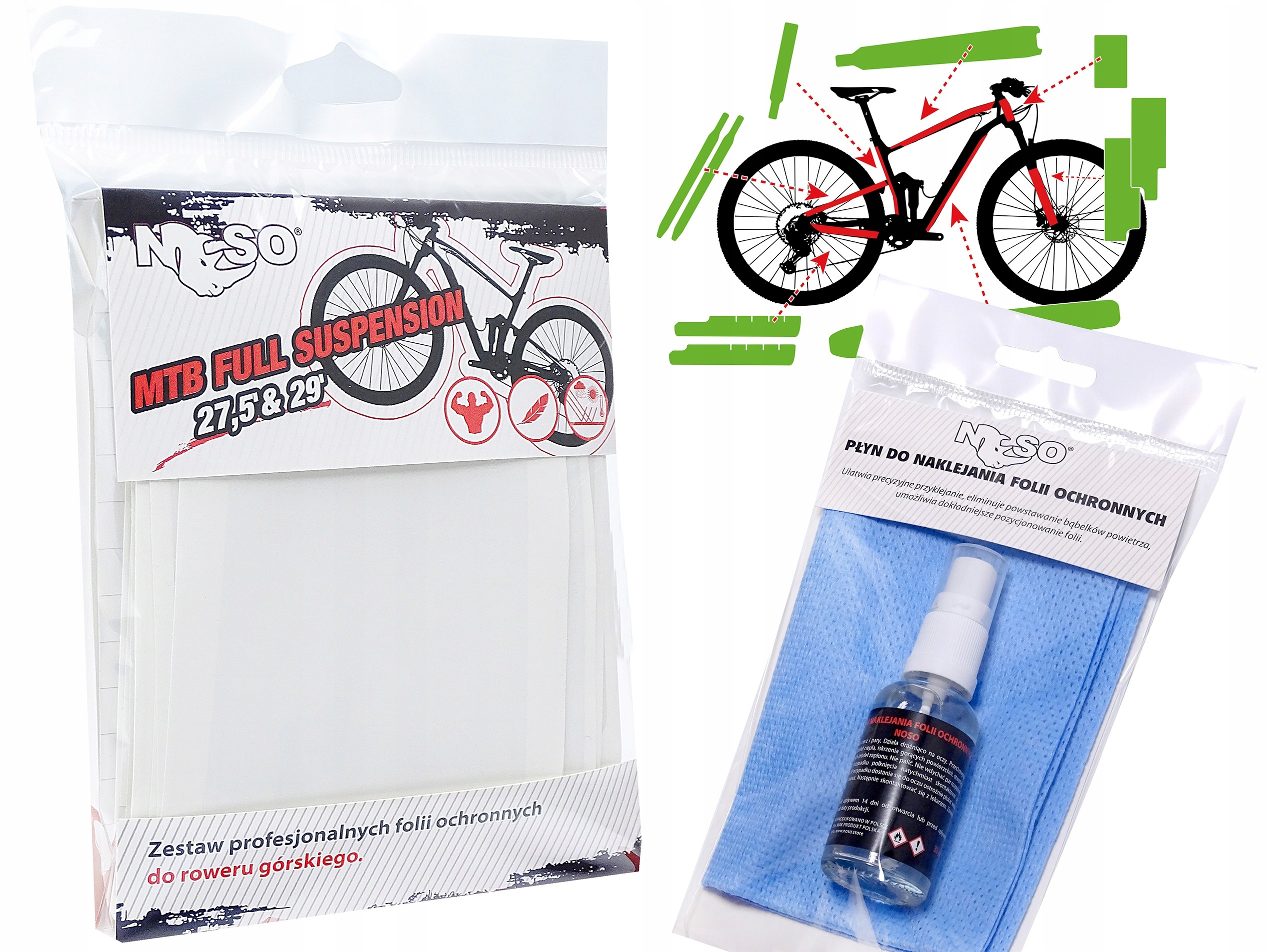 Fólie na kolo Mtb Full sada XXL|mat 5 let Strong