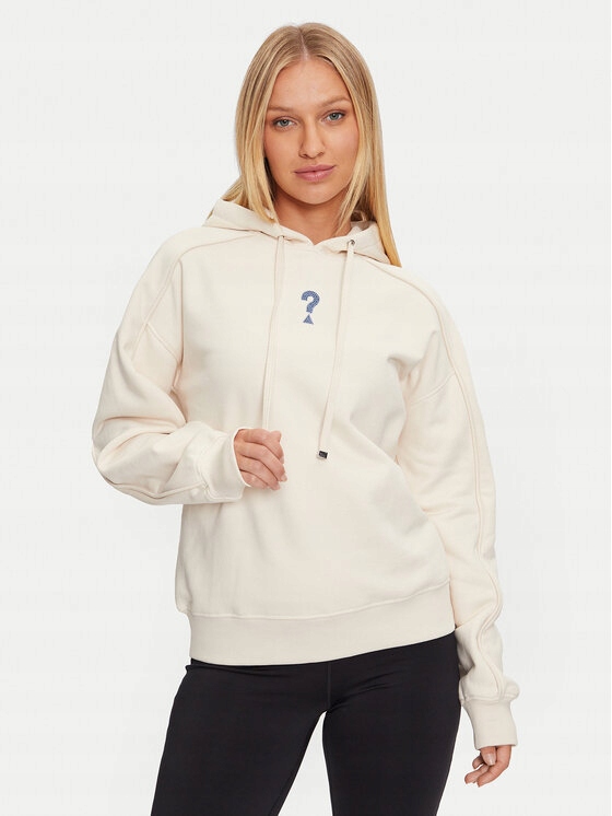 Mikina s kapucí ecru s logem Guess M